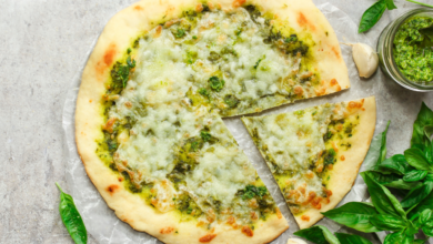 pesto soslu pizza